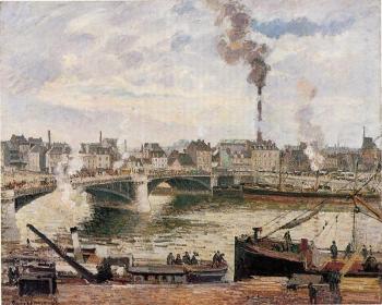 Camille Pissarro : The Great Bridge, Rouen